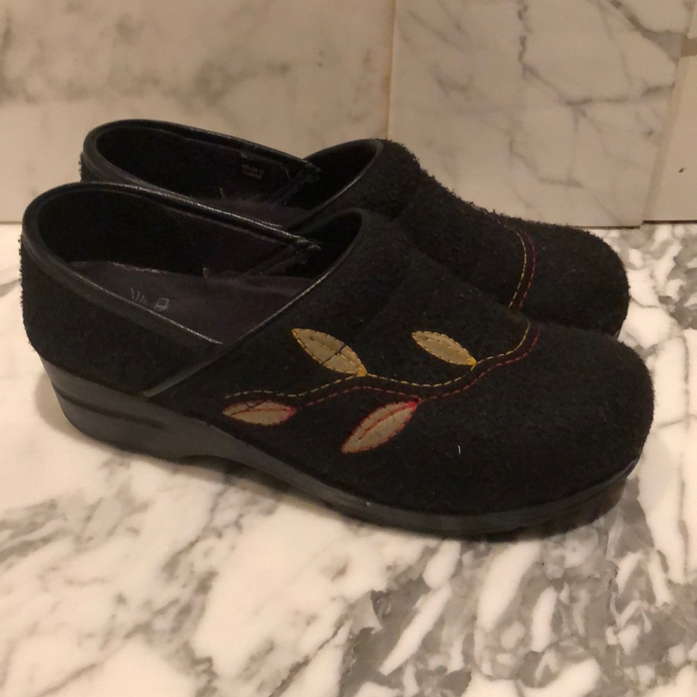 Dansko wool clogs.